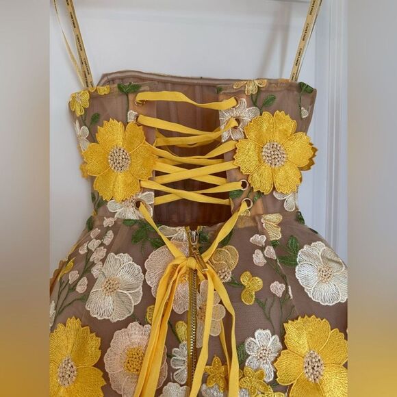 NWOT BRONX AND BANCO Jasmine Maraya Mini Dress in Yellow - Picture 10 of 16